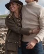 Anatomy of a Scandal Sophie Whitehouse Green Wool Blend Jacket