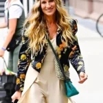 And Just Like That Carrie Bradshaw Black Floral Jacket