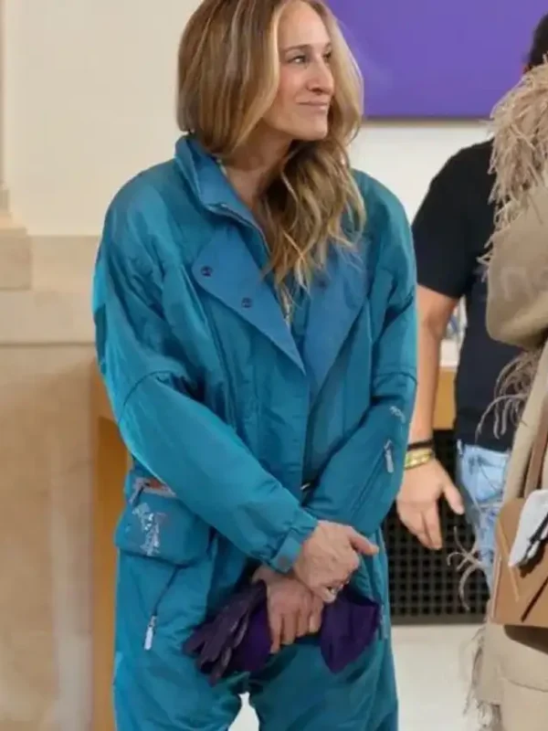 And Just Like That Carrie Bradshaw Blue Jumpsuit