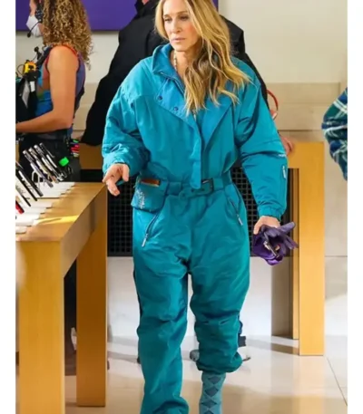 And Just Like That Carrie Bradshaw Blue Jumpsuit