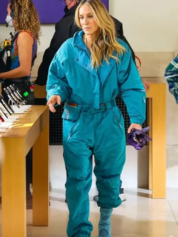 And Just Like That Carrie Bradshaw Blue Jumpsuit