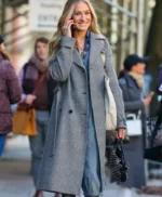 And Just Like That Carrie Bradshaw Grey Coat