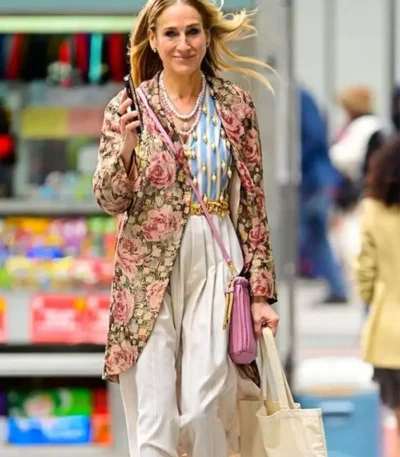And Just Like That S02 Carrie Bradshaw Floral Blazer
