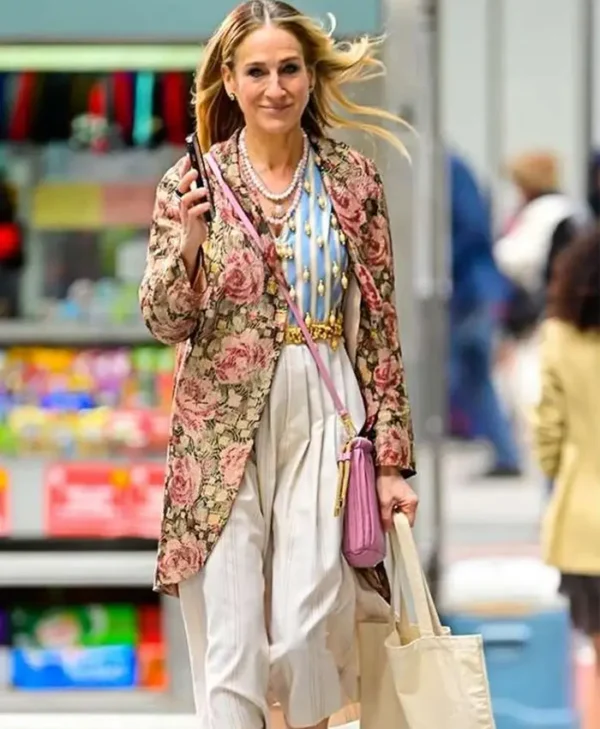 And Just Like That S02 Carrie Bradshaw Floral Blazer