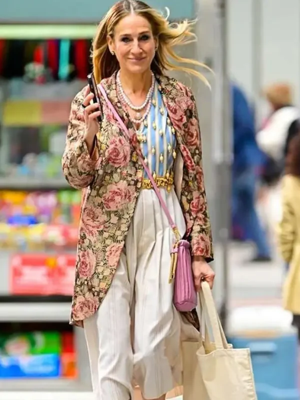And Just Like That S02 Carrie Bradshaw Floral Blazer
