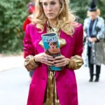 And Just Like That S02 Carrie Bradshaw Pink Silk Blazer