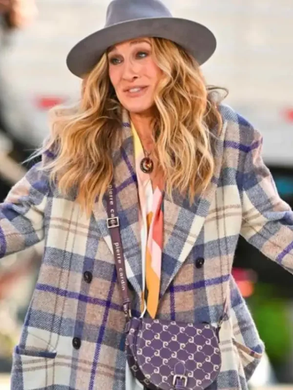 And Just Like That S02 Carrie Bradshaw Plaid Coat