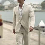 Anyone But You 2023 Glen Powell White Suit