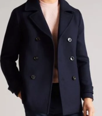 Archive 81 Mark Higgins Navy Blue Pea Coat
