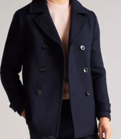 Archive 81 Mark Higgins Navy Blue Pea Coat