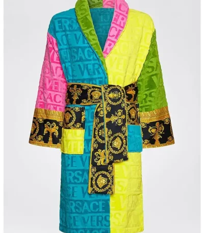 Ari Haley Rich In Color Versace Bath Robe