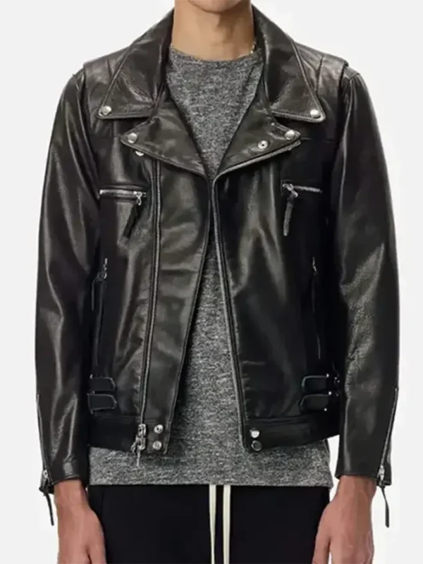 Ari King Lebron James Rider Black Leather Jacket