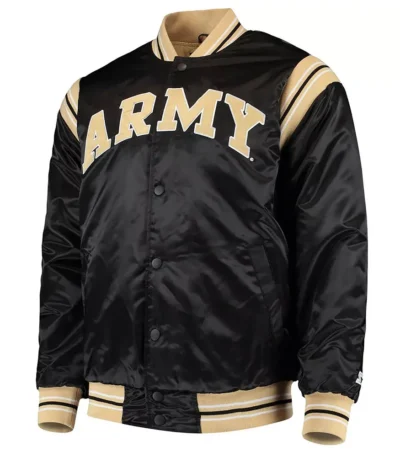 Army Black Knights The Enforcer Black Satin Jacket