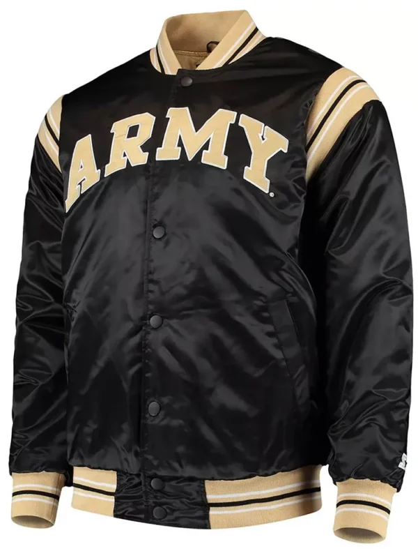 Army Black Knights The Enforcer Black Satin Jacket