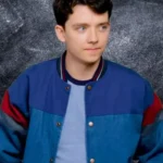 Asa Butterfield Choose or Die Blue Varsity Jacket