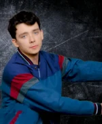 Asa Butterfield Choose or Die Blue Varsity Jacket