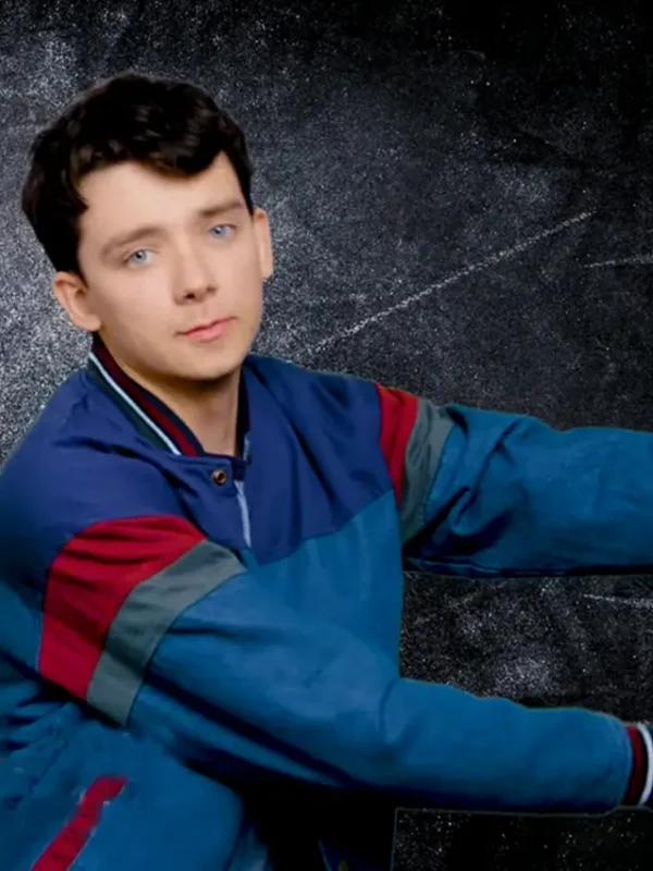 Asa Butterfield Choose or Die Blue Varsity Jacket