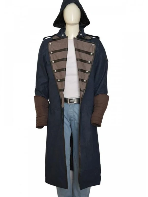 Assassins Creed Unity Arno Dorian Long Coat With Hood