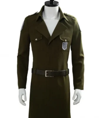 Attack On Titan S03 Eren Jaeger Green Trench Coat