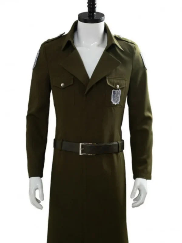 Attack On Titan S03 Eren Jaeger Green Trench Coat