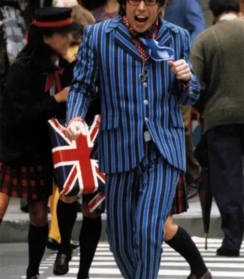 Austin Powers Blue Striped Plaid Suit