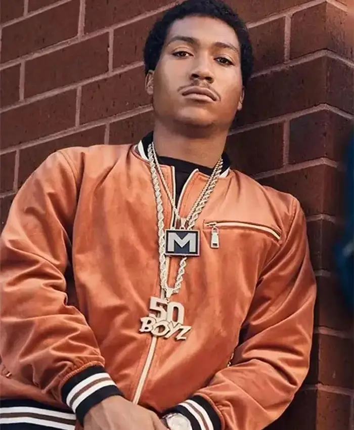 BMF Lil Meech Brown Velvet Bomber Jacket BMF Lil Meech Brown Velvet Bomber Jacket