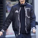 Ansel Elgort Baby Driver Black Bomber Letterman Jacket