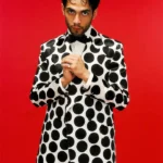 Babylon 2022 Diego Calva Black and White Blazer