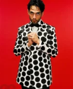 Babylon 2022 Diego Calva Black and White Blazer