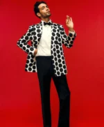 Babylon 2022 Diego Calva Black and White Blazer