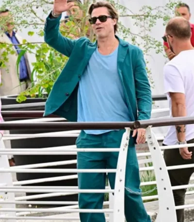 Babylon Brad Pitt Teal Suit