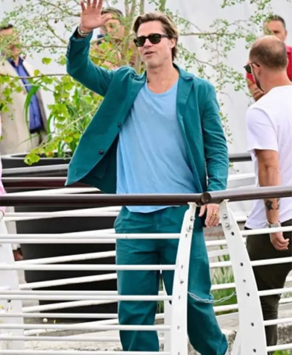 Babylon Brad Pitt Teal Suit