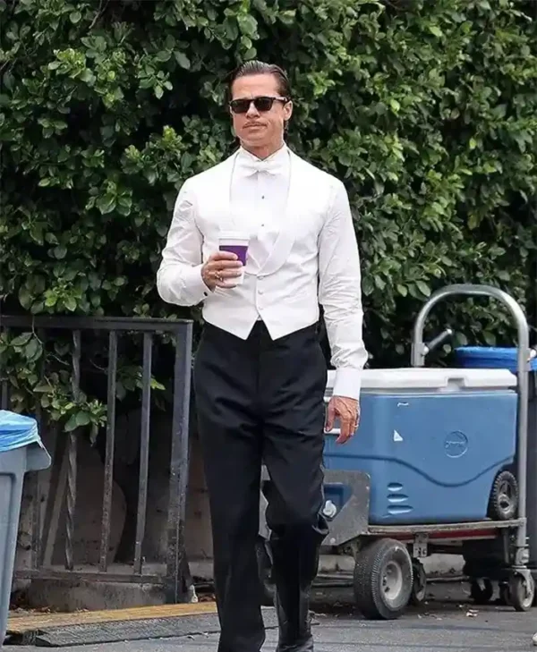 Babylon Brad Pitt White Vest