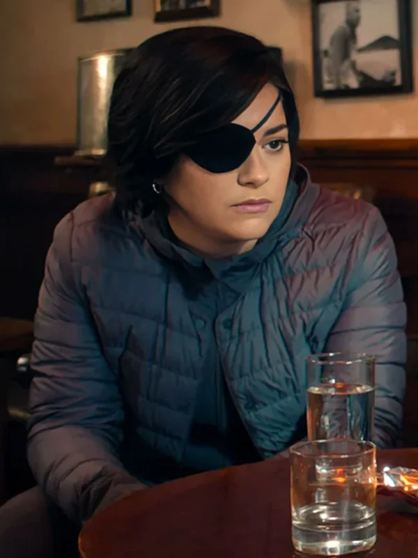 Bad Sisters S02 Bibi Garvey Grey Quilted Jacket