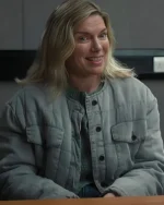 Bad Sisters S02 Eva Birthistle Grey Quilted Jacket