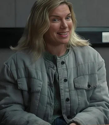 Bad Sisters S02 Eva Birthistle Grey Quilted Jacket