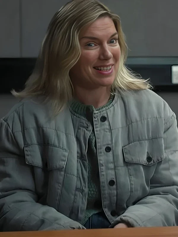 Bad Sisters S02 Eva Birthistle Grey Quilted Jacket