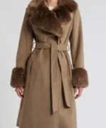 Barbara Howard Abbott Elementary Brown Fur Coat