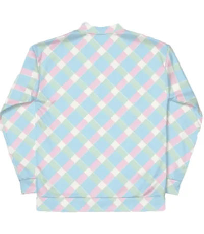 Barbie 2023 Plaid Zip Bomber Jacket
