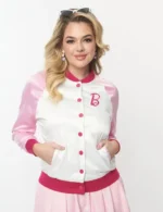 Barbie X Unique Vintage Varsity Pink Jacket