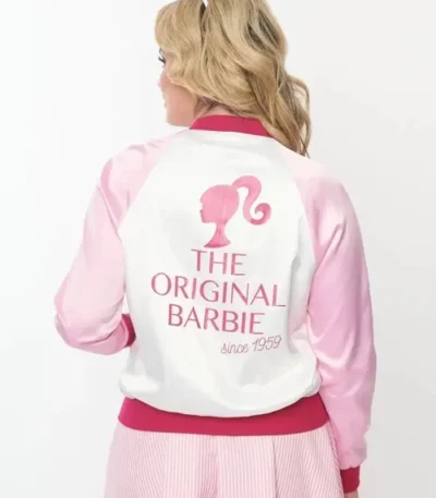 Barbie X Unique Vintage Varsity Pink Jacket
