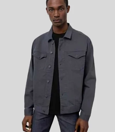 Barry S03 Barry Berkman Grey Denim Jacket