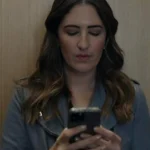 Barry S03 Natalie Greer Blue Leather Jacket