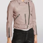 Barry S03 Sally Reed Pink Leather Jacket