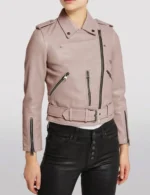 Barry S03 Sally Reed Pink Leather Jacket