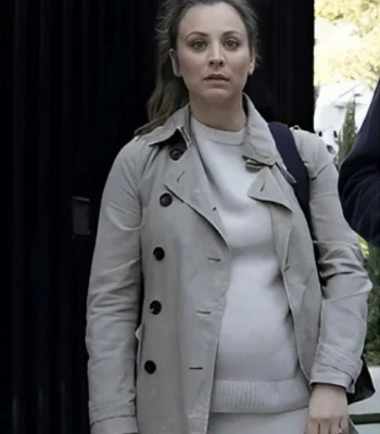 Based On A True Story 2023 Kaley Cuoco Grey Peacoat