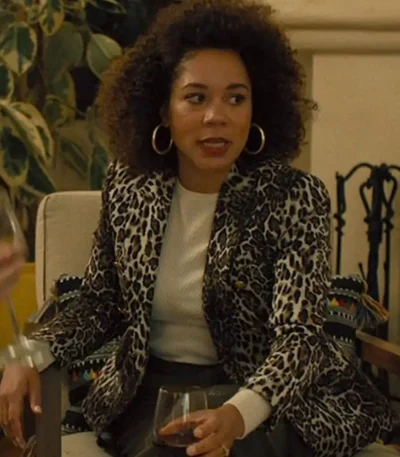 Based On A True Story 2023 s01 Aisha Alfa Leopard Print Blazer