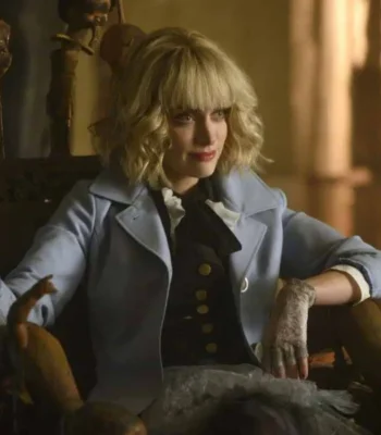 Batwoman Alice Blue Long Wool Coat