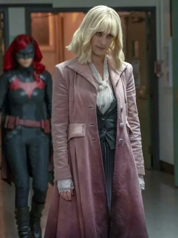 Batwoman Beth Kane Pink Cord Long Coat