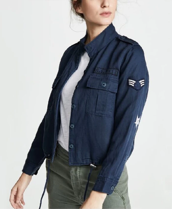 Batwoman Kate Kane Blue Cotton Army Jacket Batwoman Kate Kane Blue Cotton Army Jacket